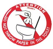 Çıkartma Tuvalete Kağıt Atmayın